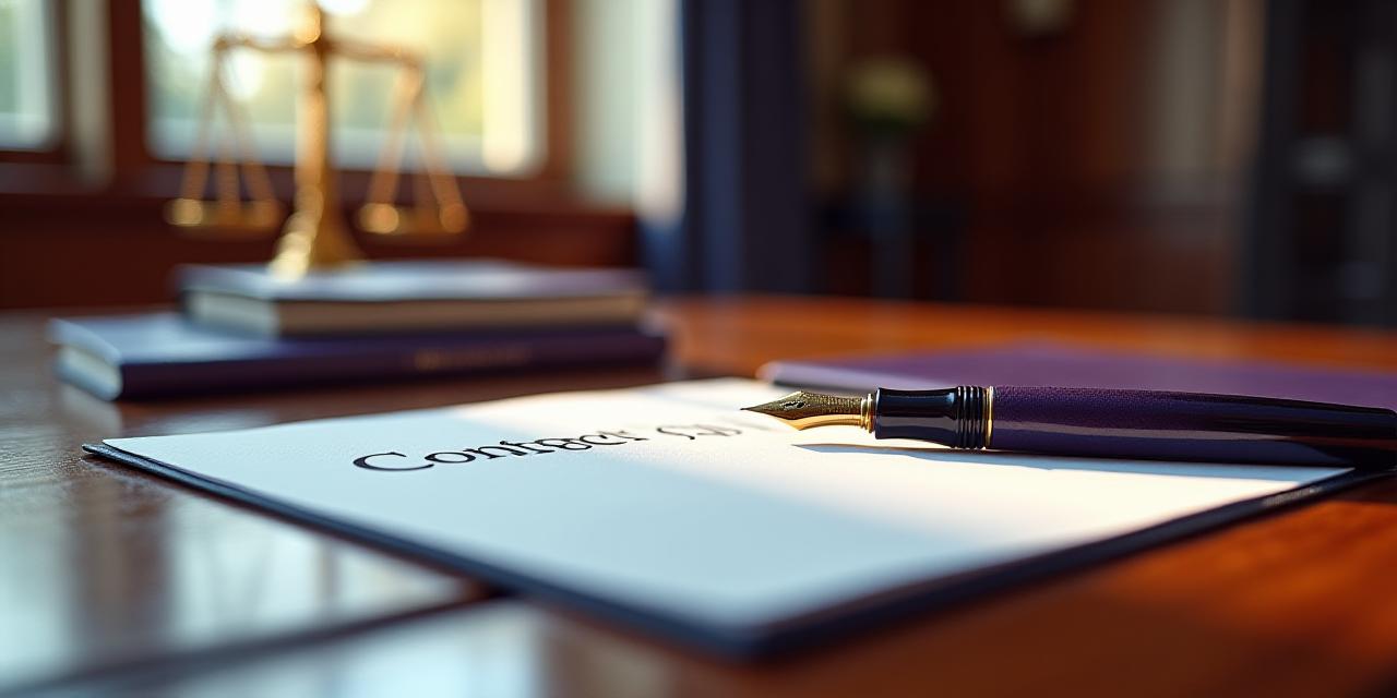 Professional lawyer reviewing a meticulously drafted legal document in a London office